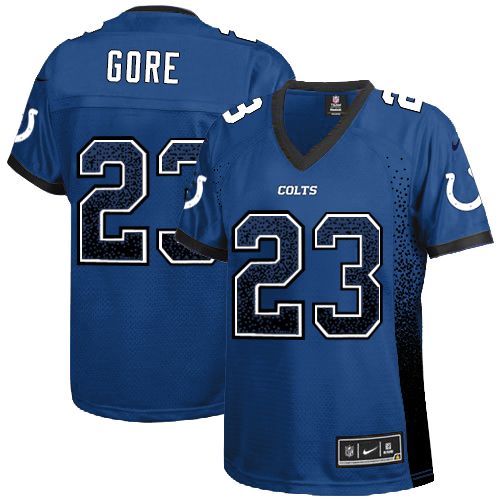 Women's Elite Frank Gore Nike Jersey Royal Blue - #23 Drift Fashion NFL Indianapolis Colts